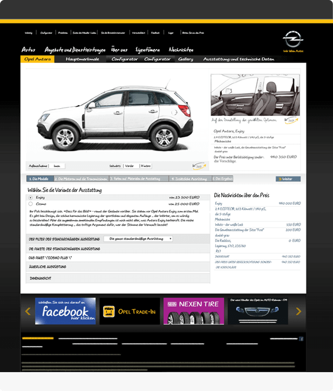 Opel Projekt Bild - Web Interface